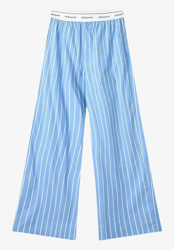 H2Ofagerholt - Box Pants Blue Stripe