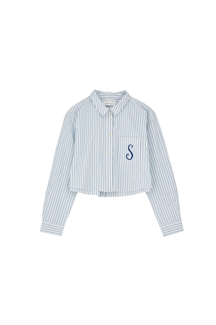 Skall Studio - Moment shirt Blue/white stripe