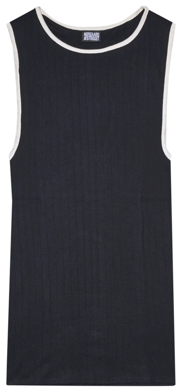 NPS - Tank top kontrast Black/ecru