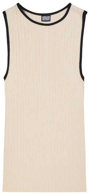 NPS - Tank top kontrast Ecru/black