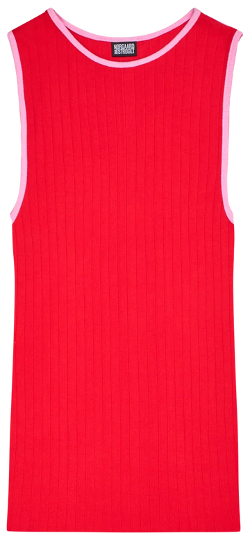 NPS - Tank top kontrast Red/light pink