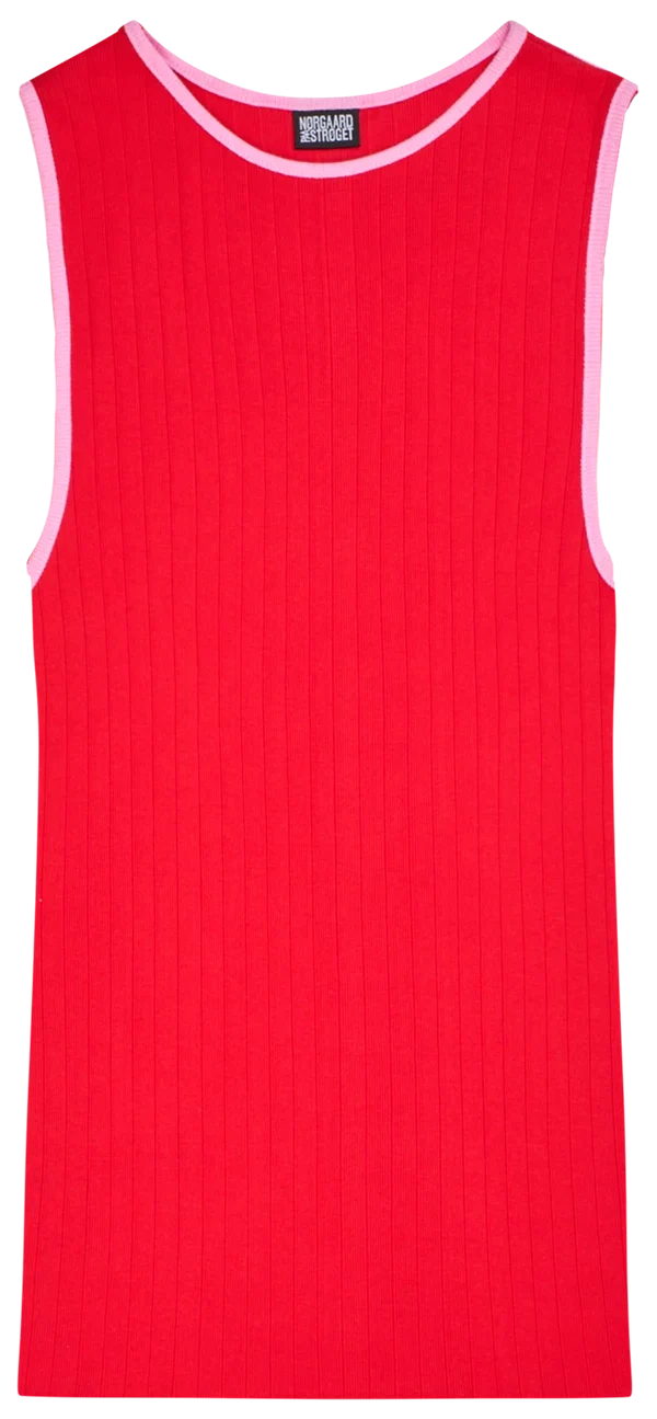 NPS - Tank top kontrast Red/light pink
