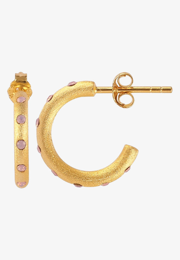 Lulu Copenhagen - OMG Hoops Small Guld/rosa