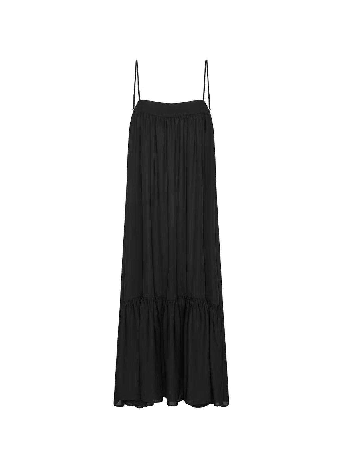 Rotate - Midi A-line dress Black