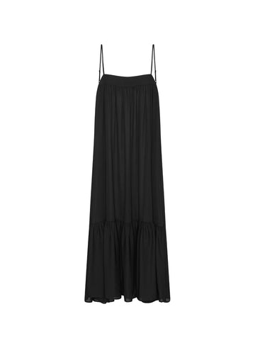 Rotate - Midi A-line dress Black
