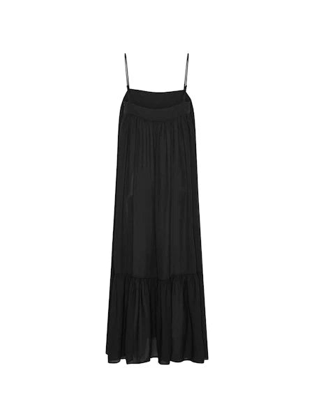 Rotate - Midi A-line dress Black