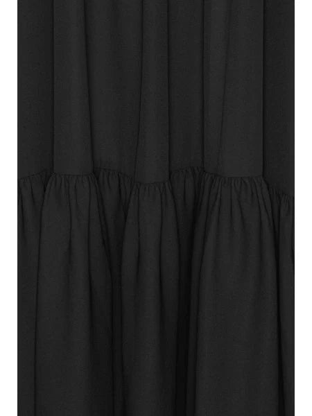 Rotate - Midi A-line dress Black