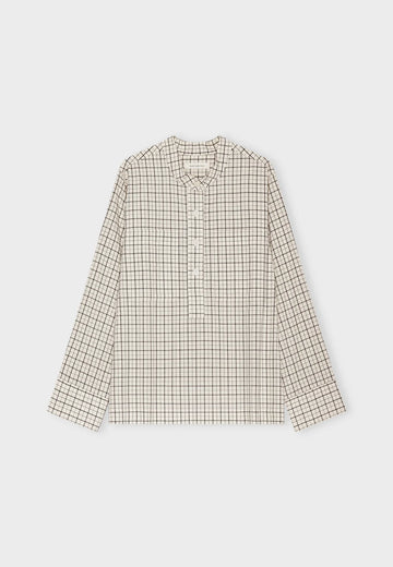 Moshi Moshi Mind - Ayla shirt check Ecru/moonless night