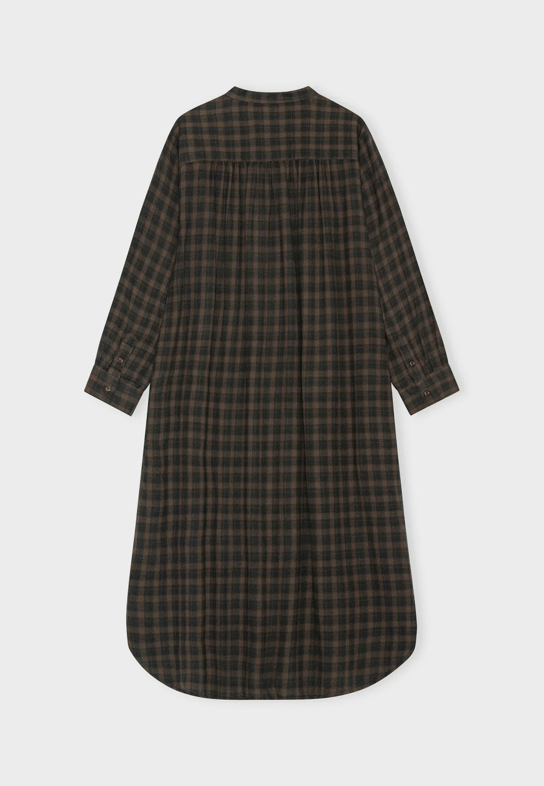Moshi Moshi Mind - Laurel shirtdress check Stone moss/moonless night