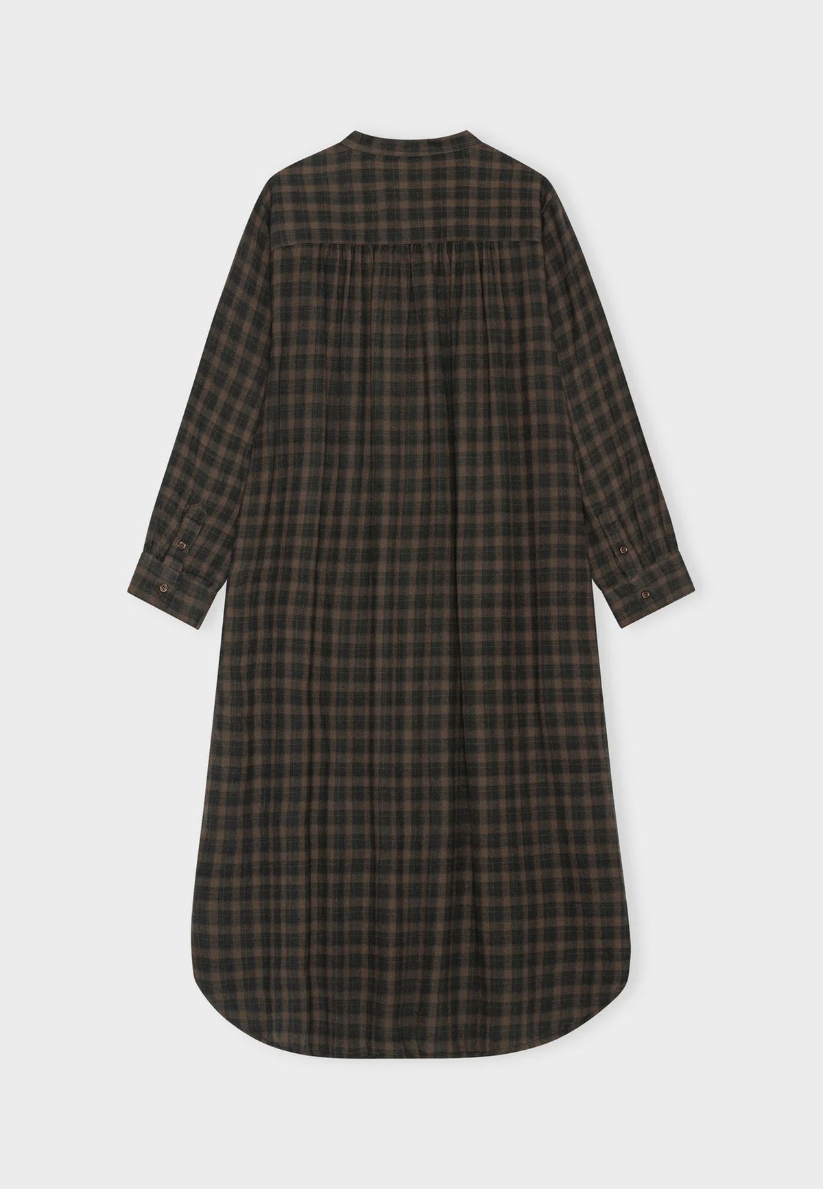 Moshi Moshi Mind - Laurel shirtdress check Stone moss/moonless night
