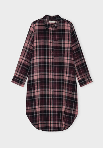 Moshi Moshi Mind - Reason shirt dress Burgundy rose