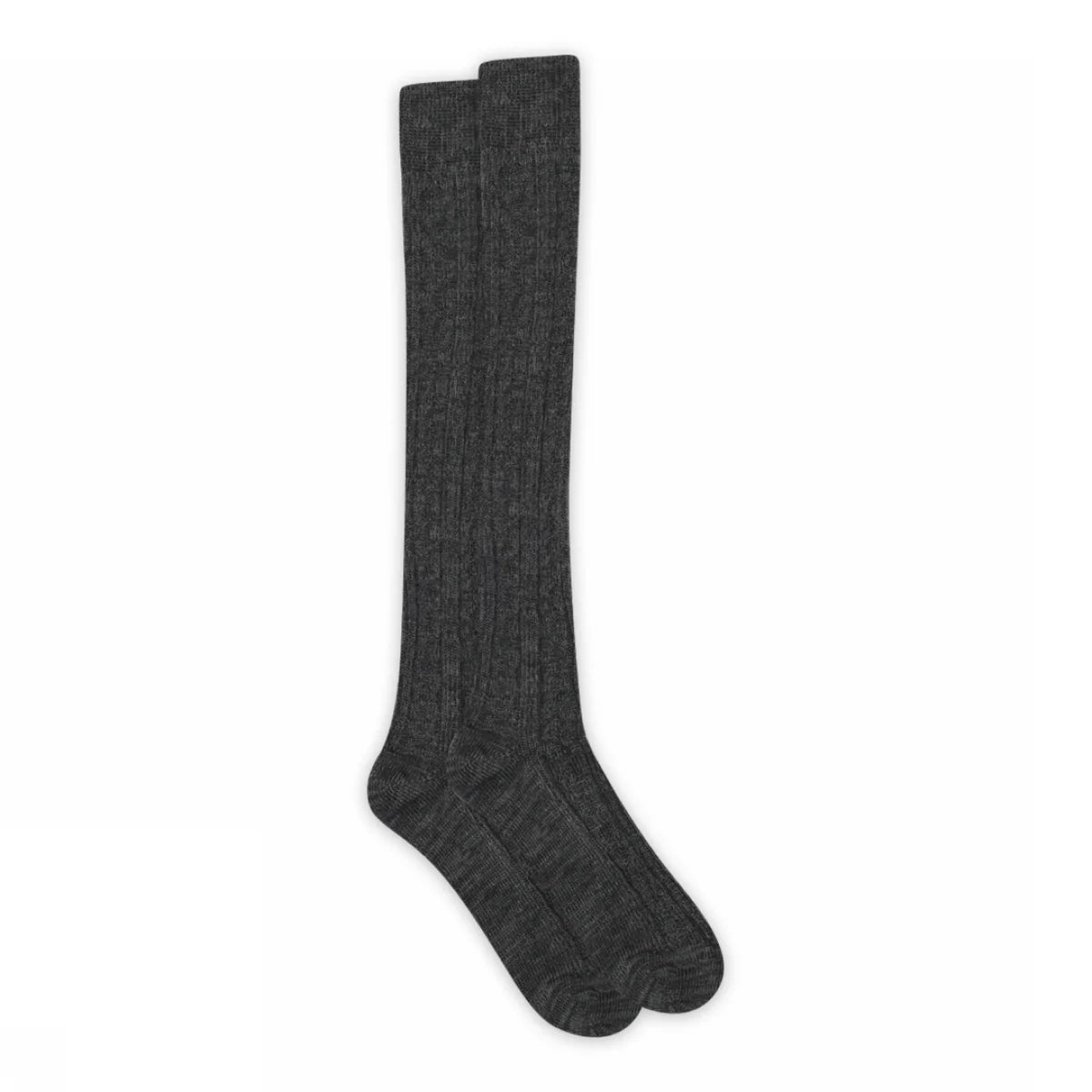 MP - Tove knee socks Dark grey melange