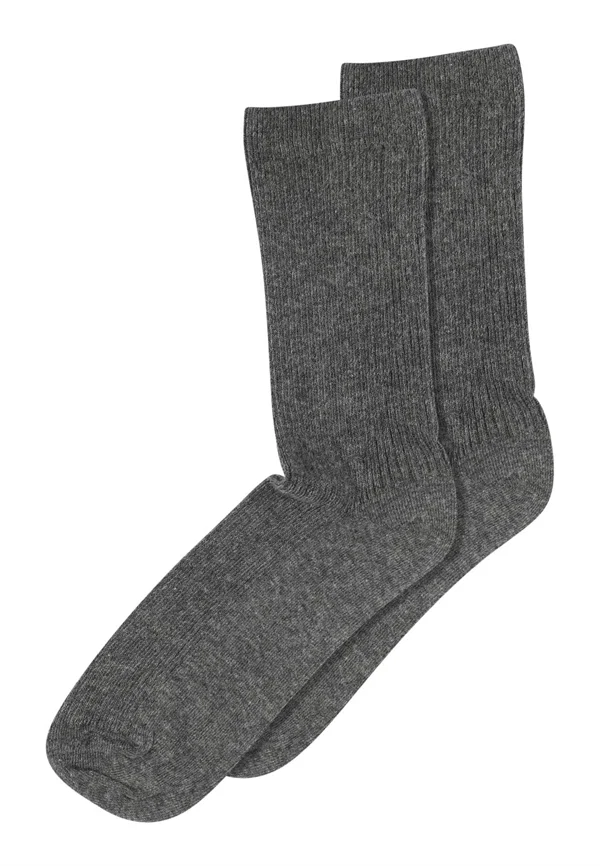 MP - Fine cotton rib socks Medium grey melange