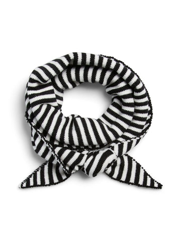 Pieces - PCkomma halstørklæde Black/white