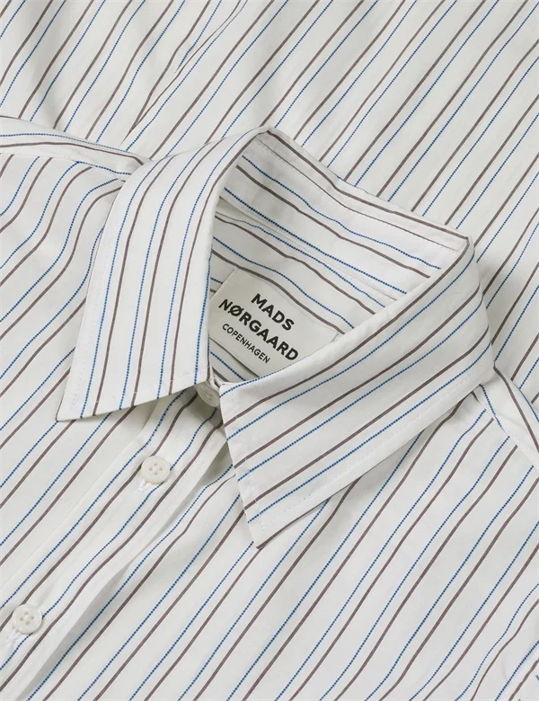 Mads Nørgaard - Crelly shirt Snow white/winetasting