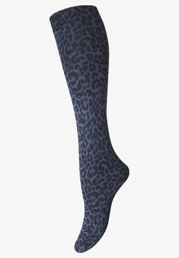 Sneaky Fox - Knæstrømper Leopard Antracit