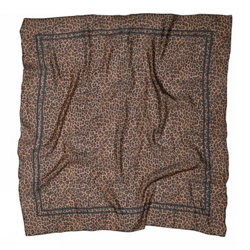 Sneaky fox - Zoey silk scarf Pecan pie