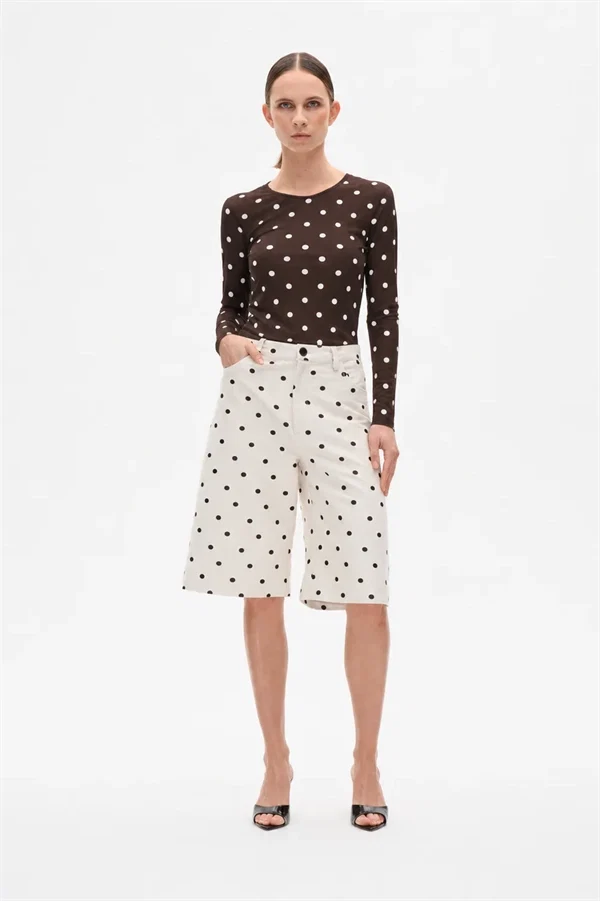 Baum und Pferdgarten - Jodie blouse Coffee bean dot