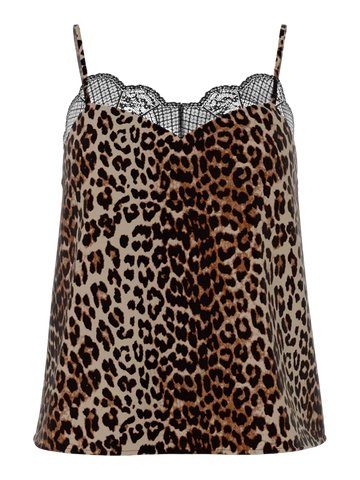 Pieces - PCtiffany strap top Black leo