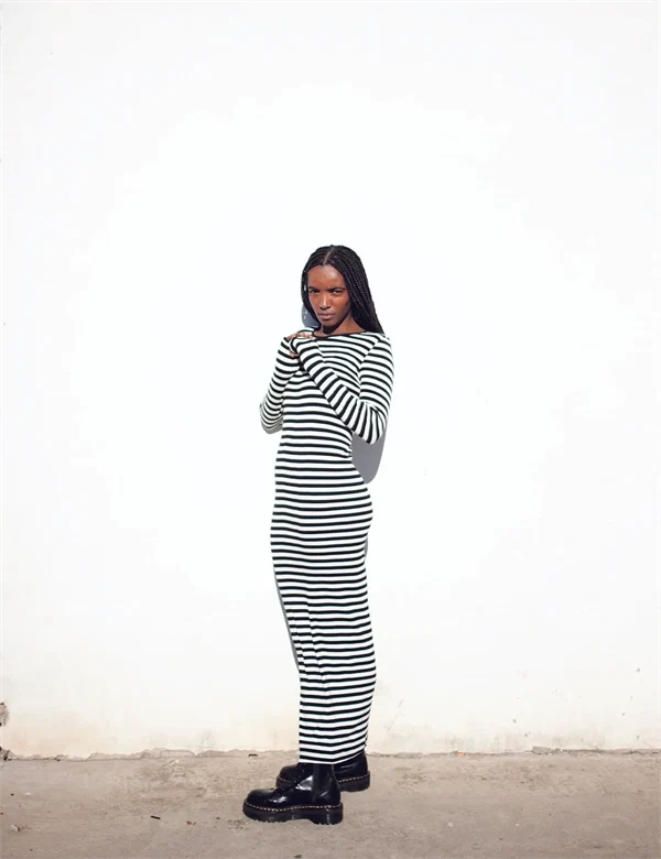 NPS - Long John dress broadway Marine/black