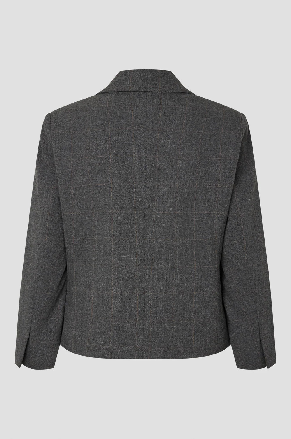 Second female - Anjou short blazer Dark grey melange