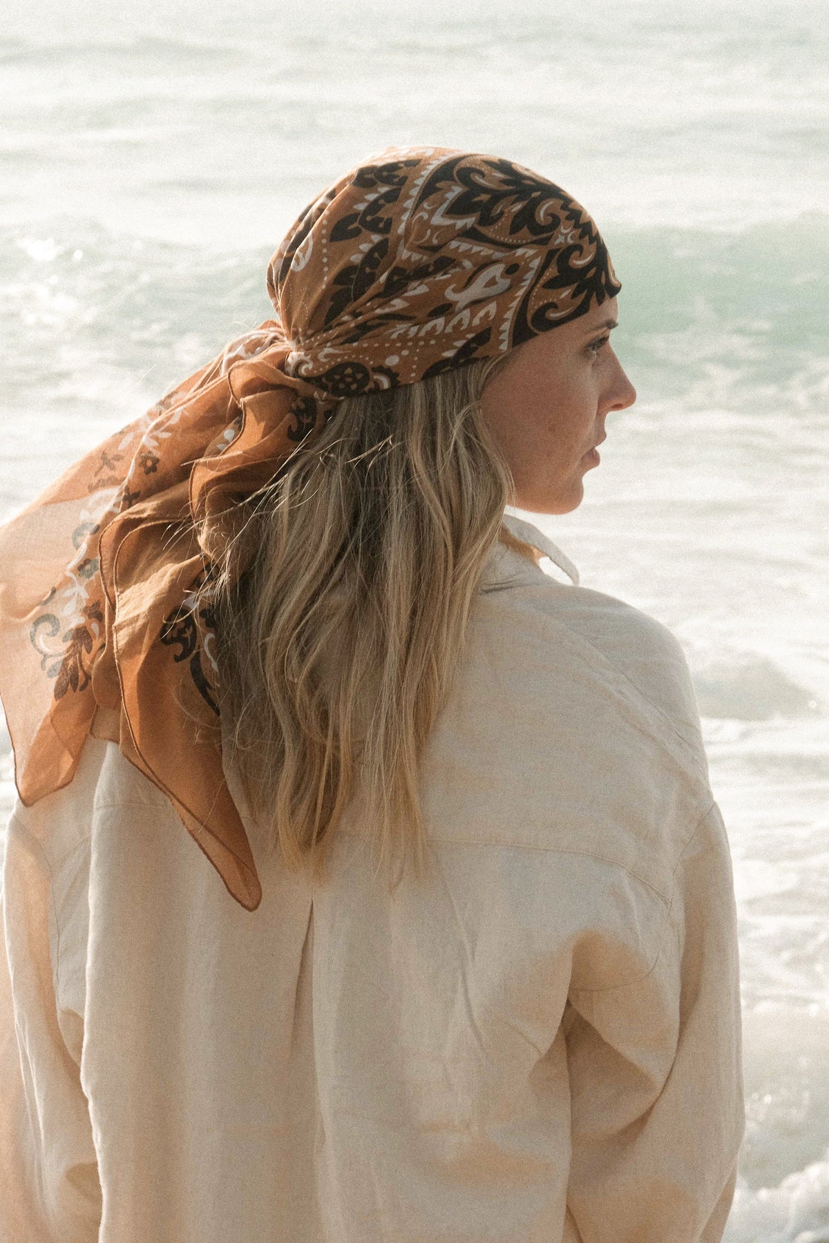 Maison Lecomte Flament - Scarf bandana Camel