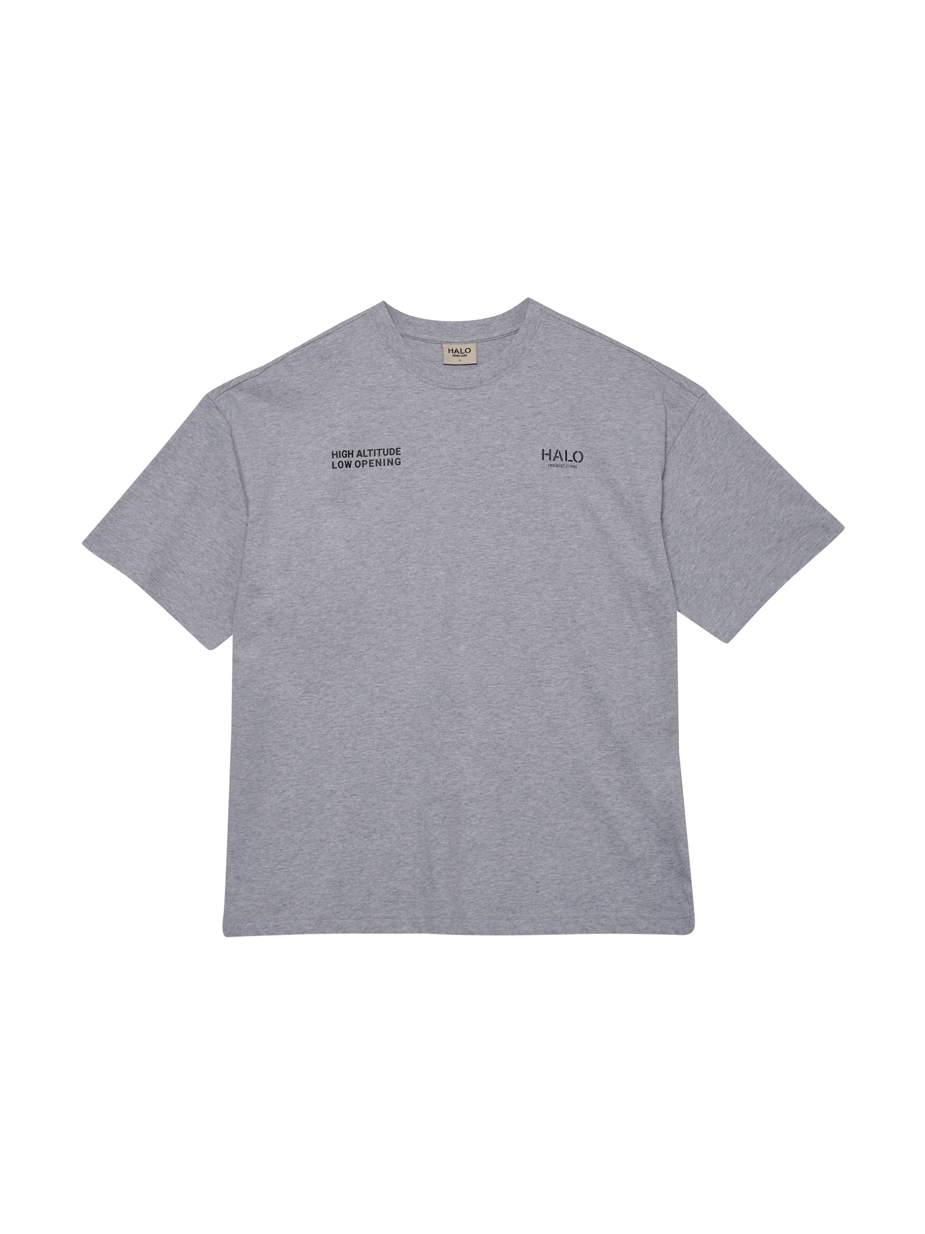 HALO - Graphic boxy t-shirt Light grey melange