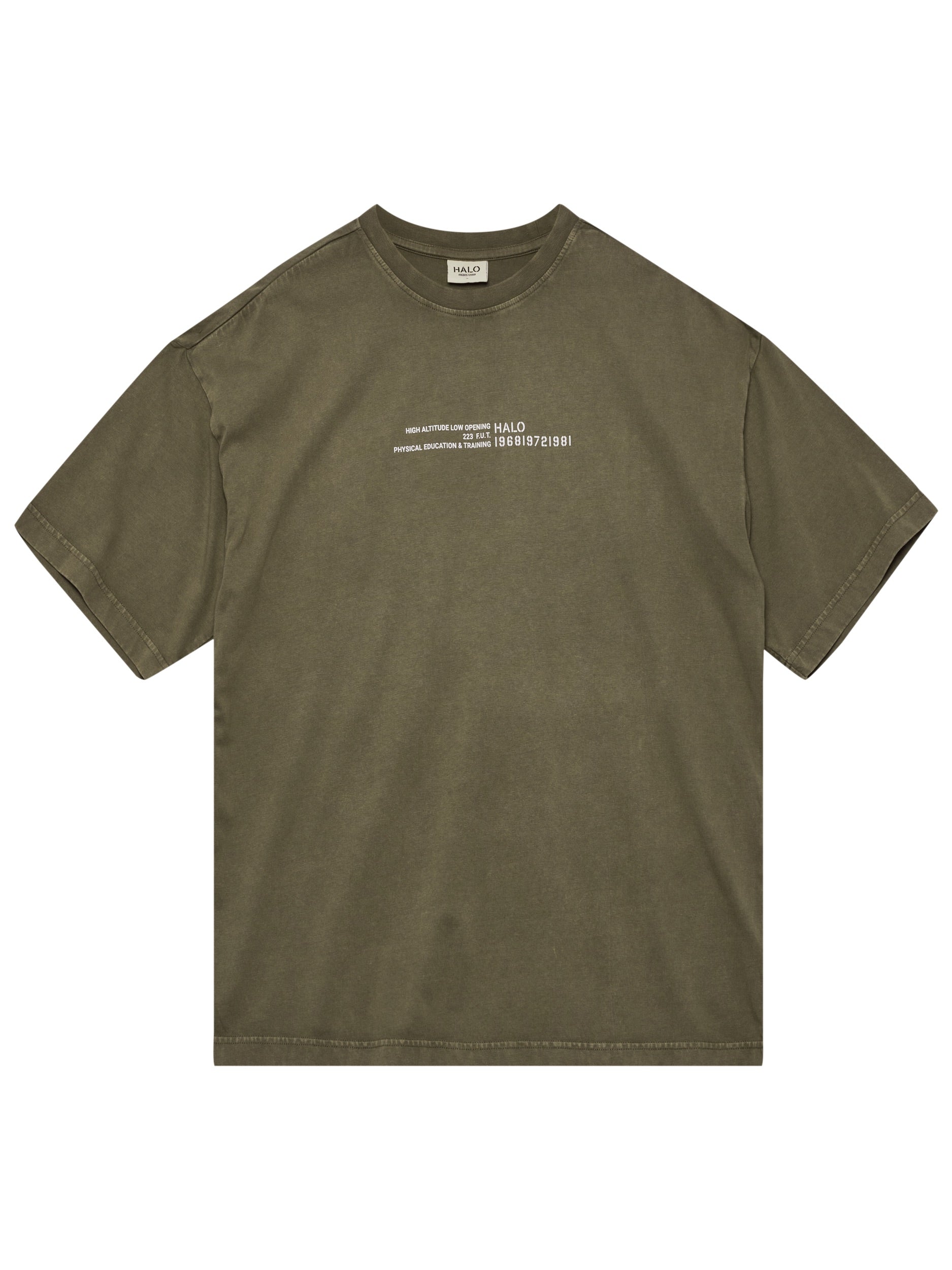 Halo - Graphic boxy t-shirt Capers/marsmallow