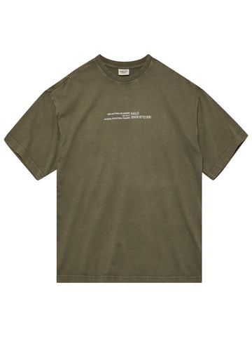 Halo - Graphic boxy t-shirt Capers/marsmallow
