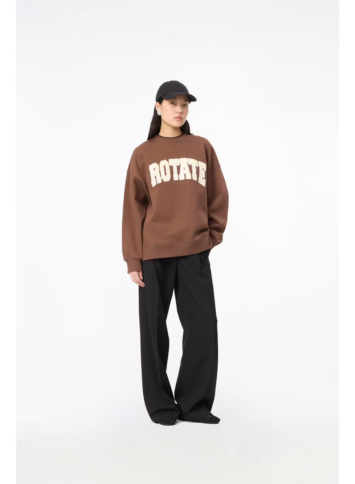 Rotate - Heavy sweat crewneck Chestnut
