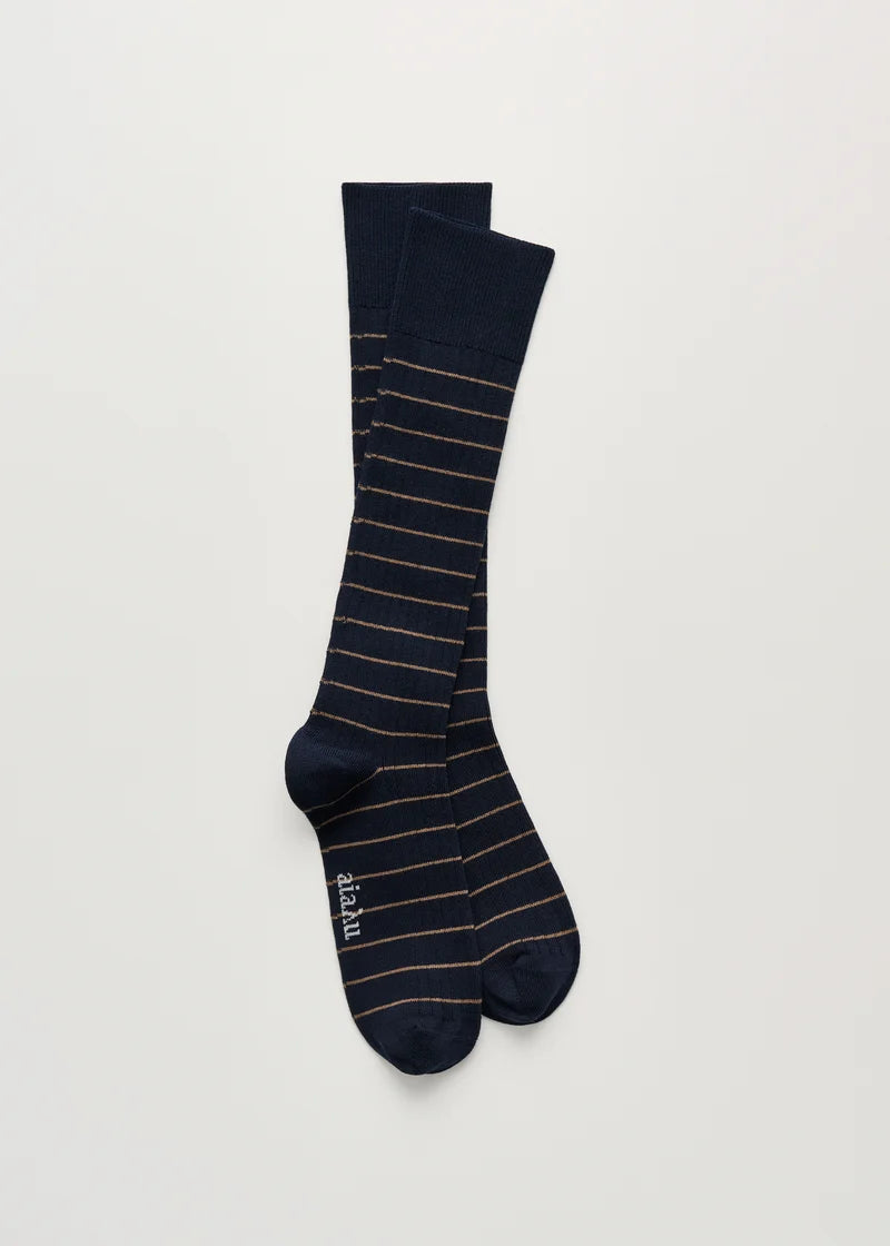Aiayu - Cotton long socks Mix navy