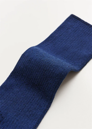 Aiayu - Cotton rib socks Midnight blue