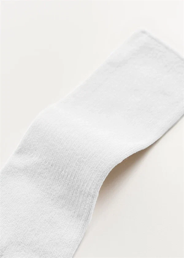 Aiayu - Cotton rib socks White
