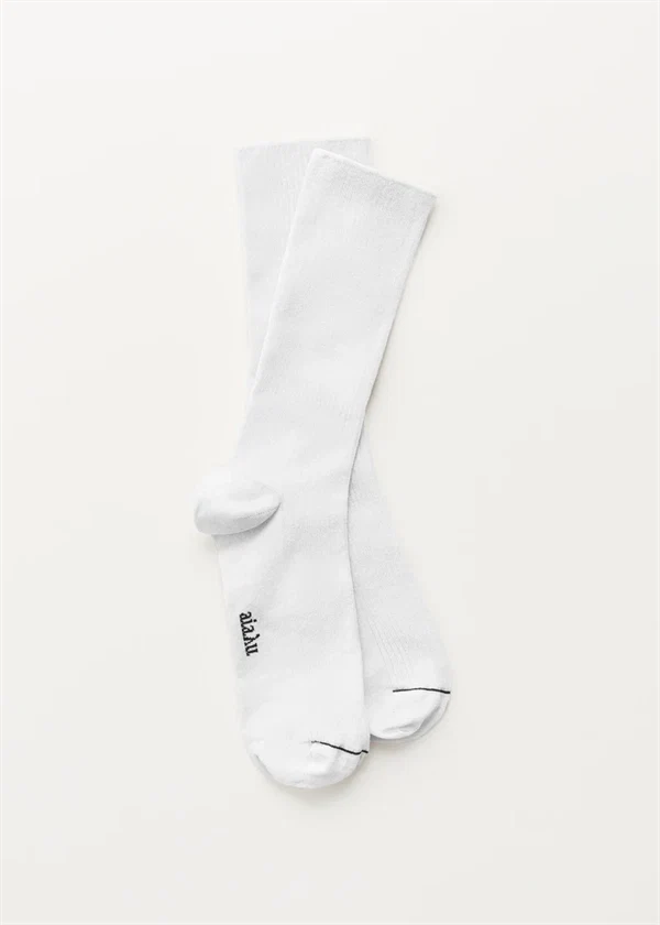 Aiayu - Cotton rib socks White