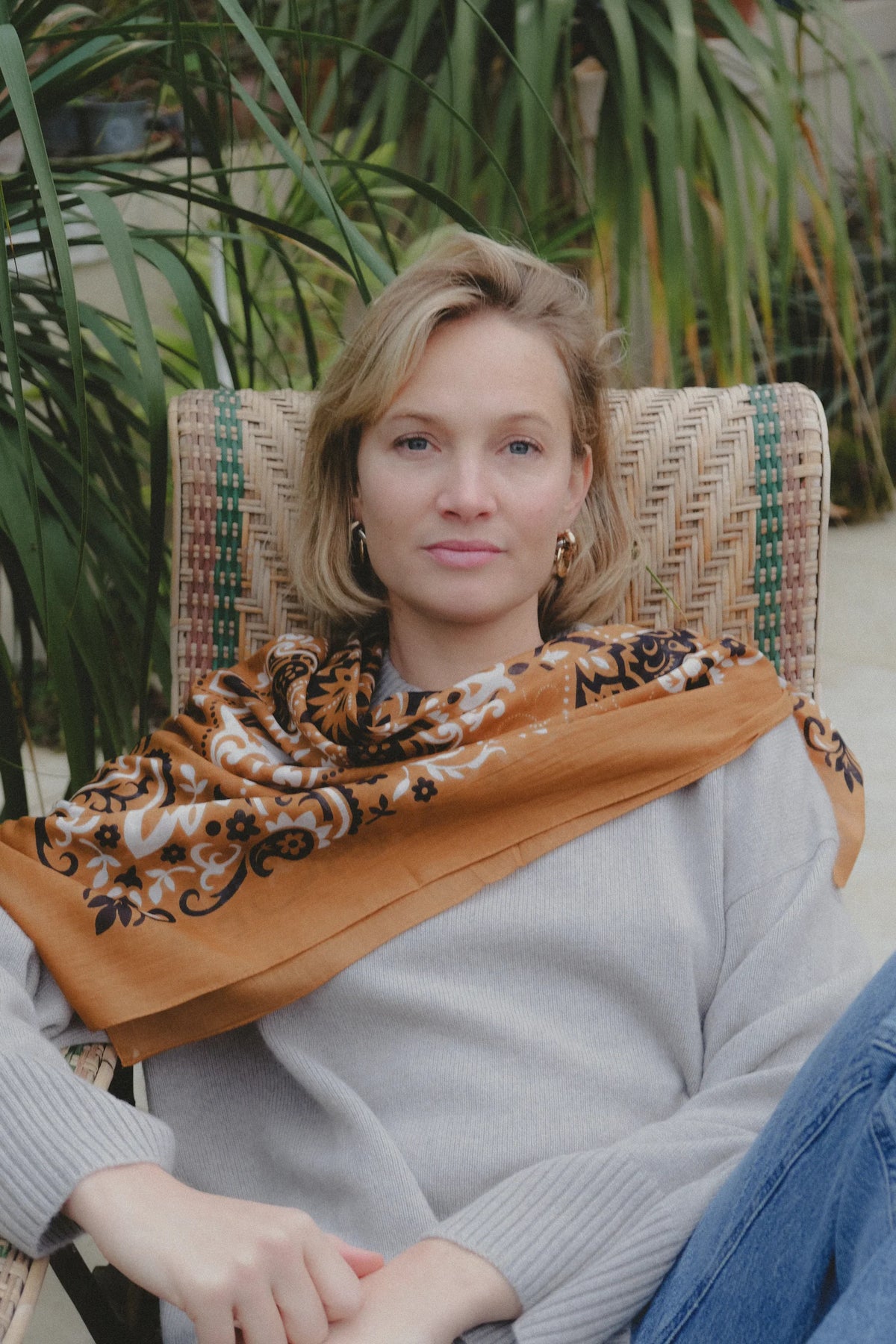 Maison Lecomte Flament - Scarf bandana Camel