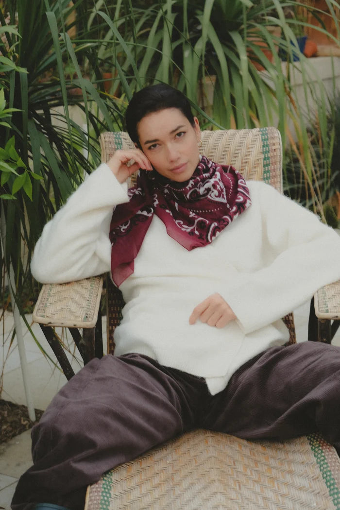 Maison Lecomte Flament - Scarf bandana Bordeaux