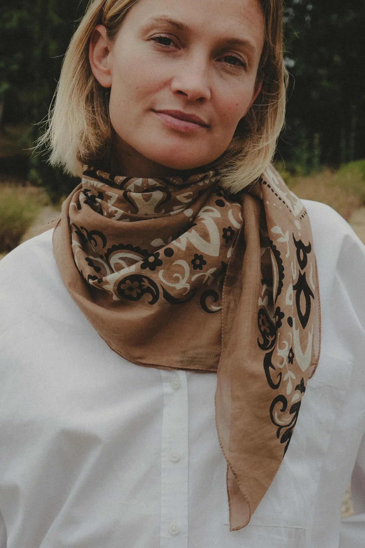 Maison Lecomte Flament - Scarf bandana Natural