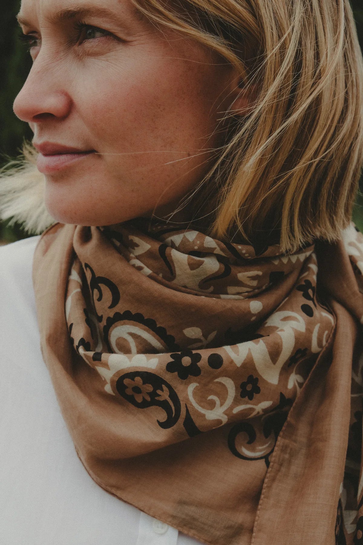 Maison Lecomte Flament - Scarf bandana Natural