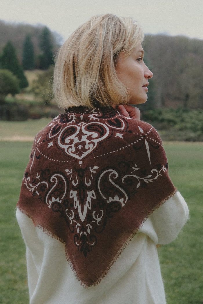 Maison Lecomte Flament - Scarf bandana Chocolate WS