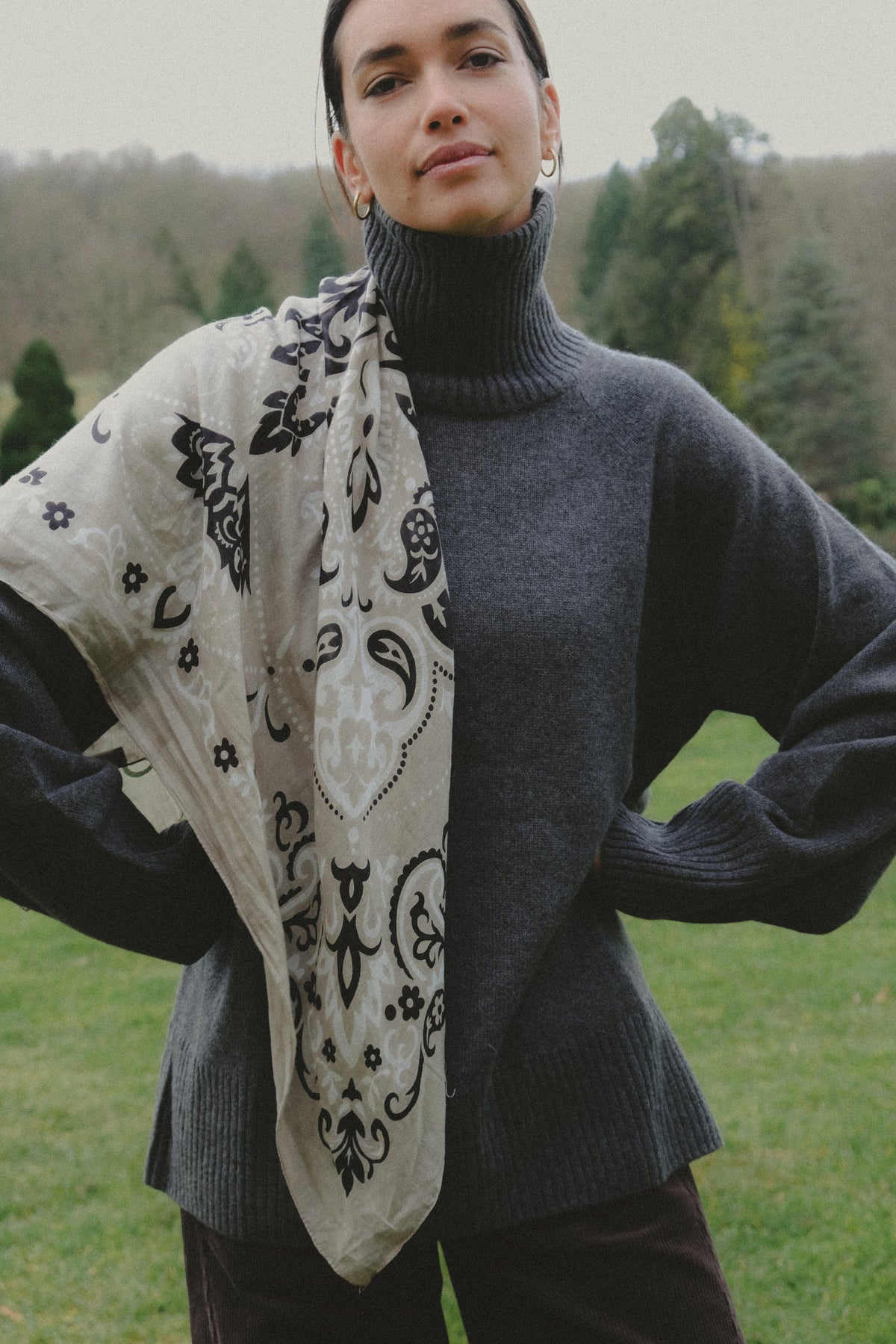 Maison Lecomte Flament - Scarf bandana Taupe