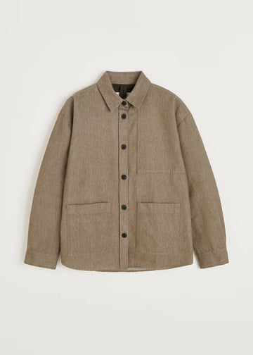 Aiayu - Dusty shirt Smokey brown melange