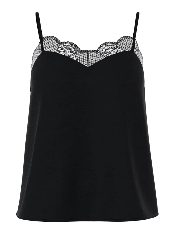 Pieces - PCtiffany strap top Black