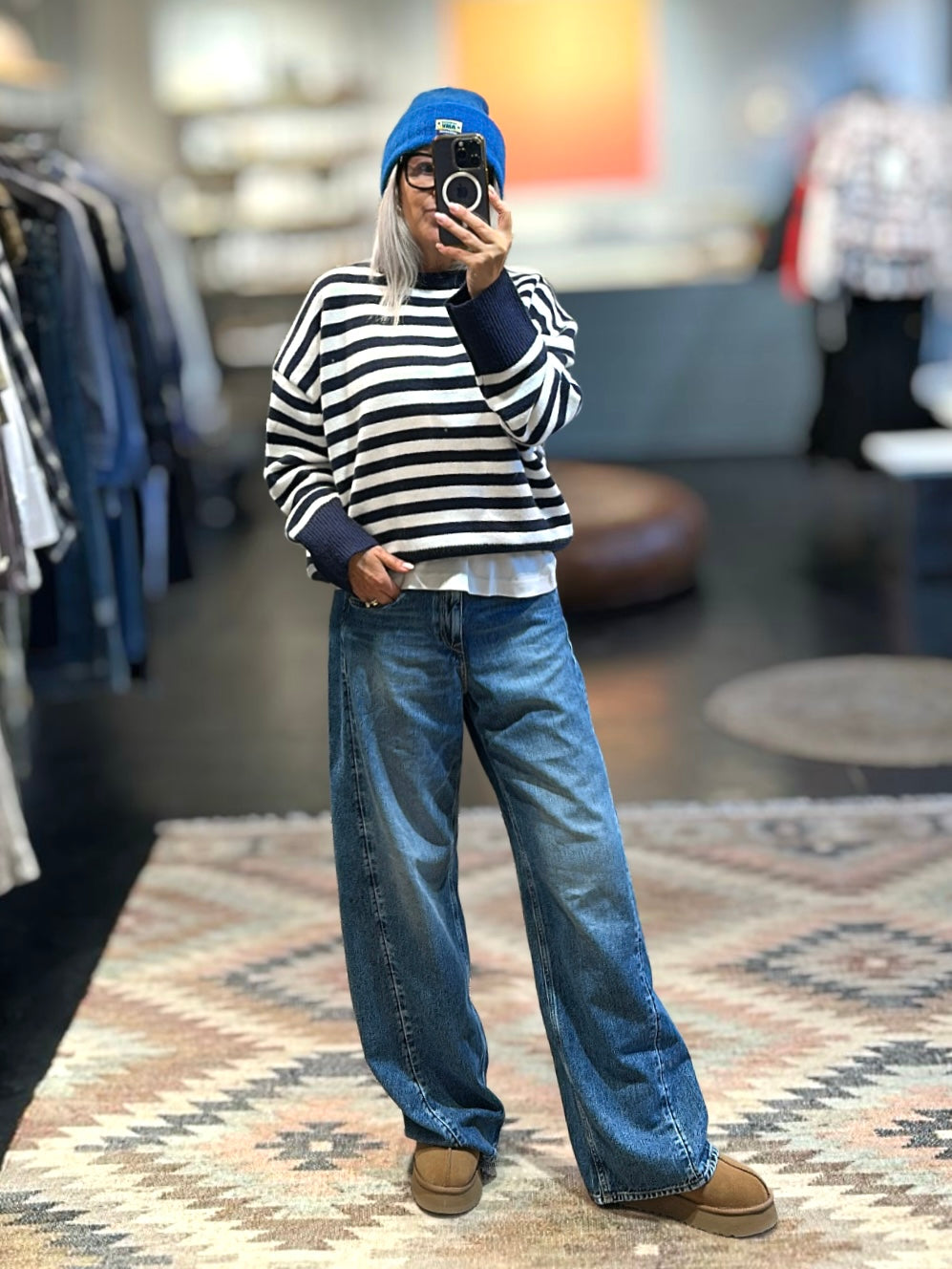 Boii - Olol O-neck navy/off white