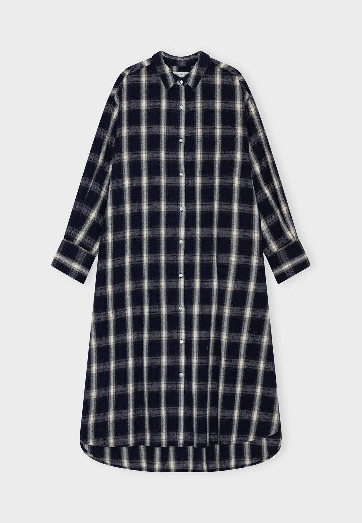 Moshi Moshi mind - Floret shirtdress check Dark navy/grey/ecru