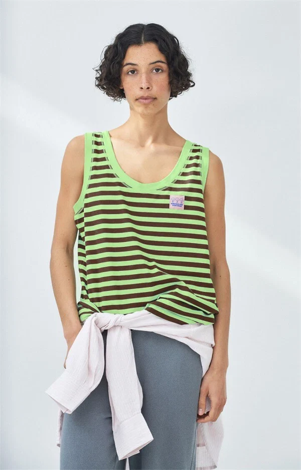 American vintage - Gixy tank top Sage stripes