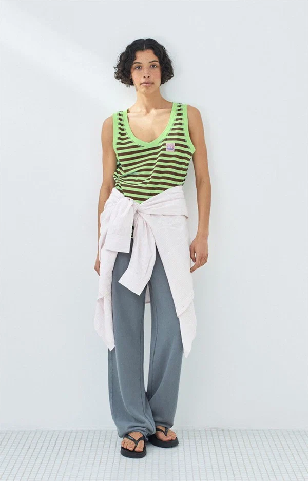American vintage - Gixy tank top Sage stripes
