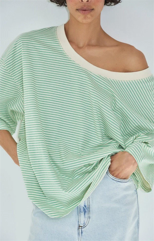 American vintage - Gixy t-shirt Absinthe stripes