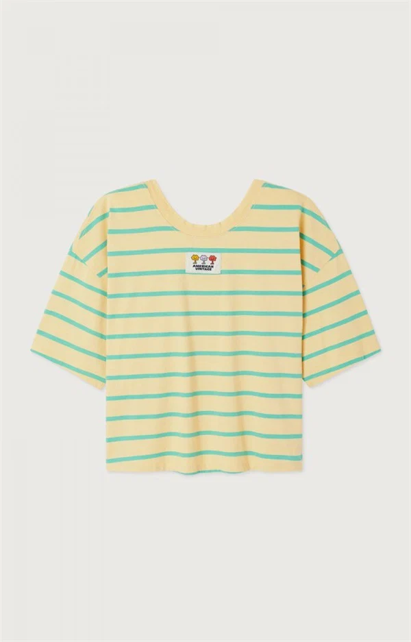 American vintage - Gixy t-shirt Mint stripes