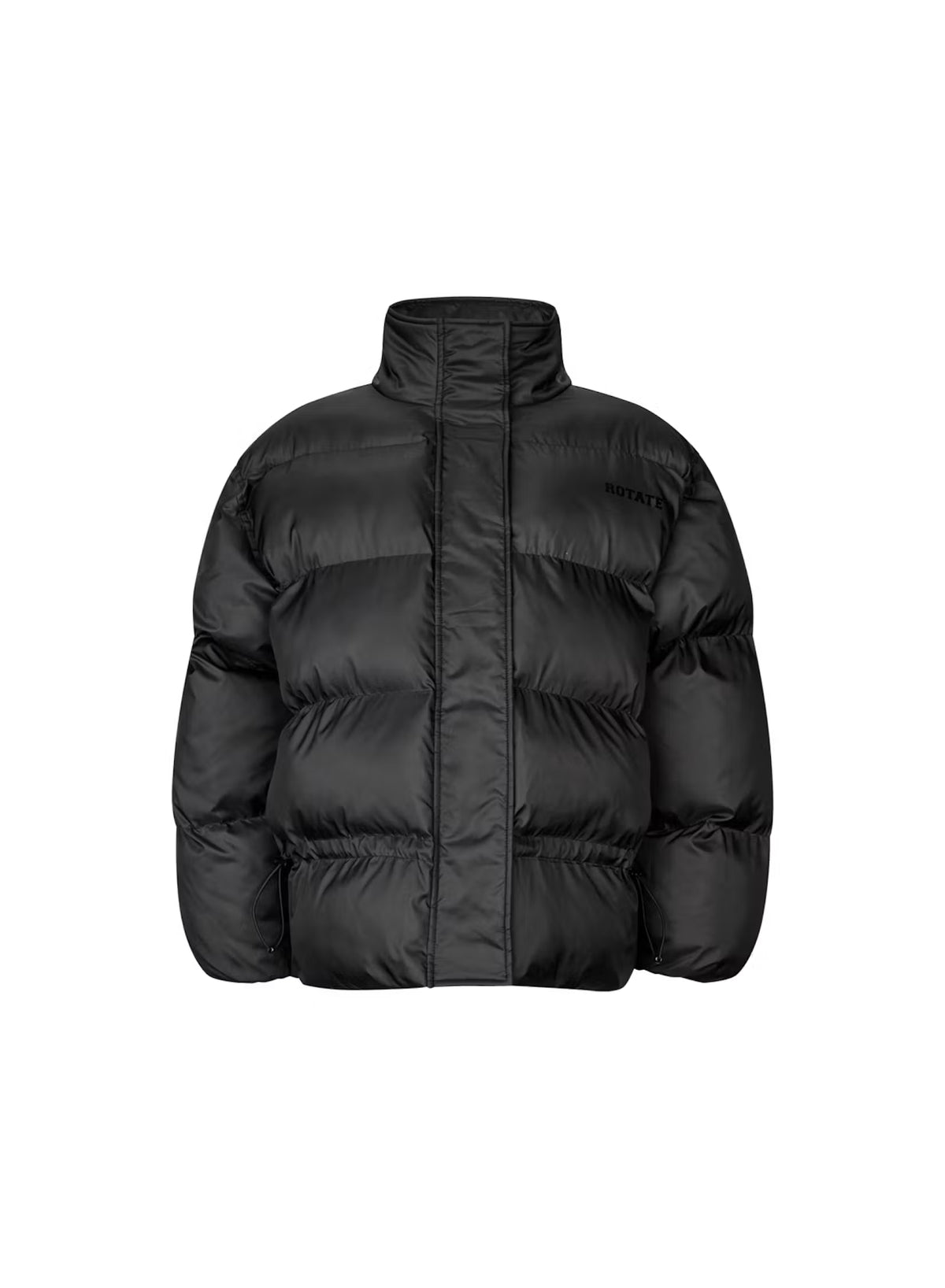 Rotate - Peplum puffer jacket Black