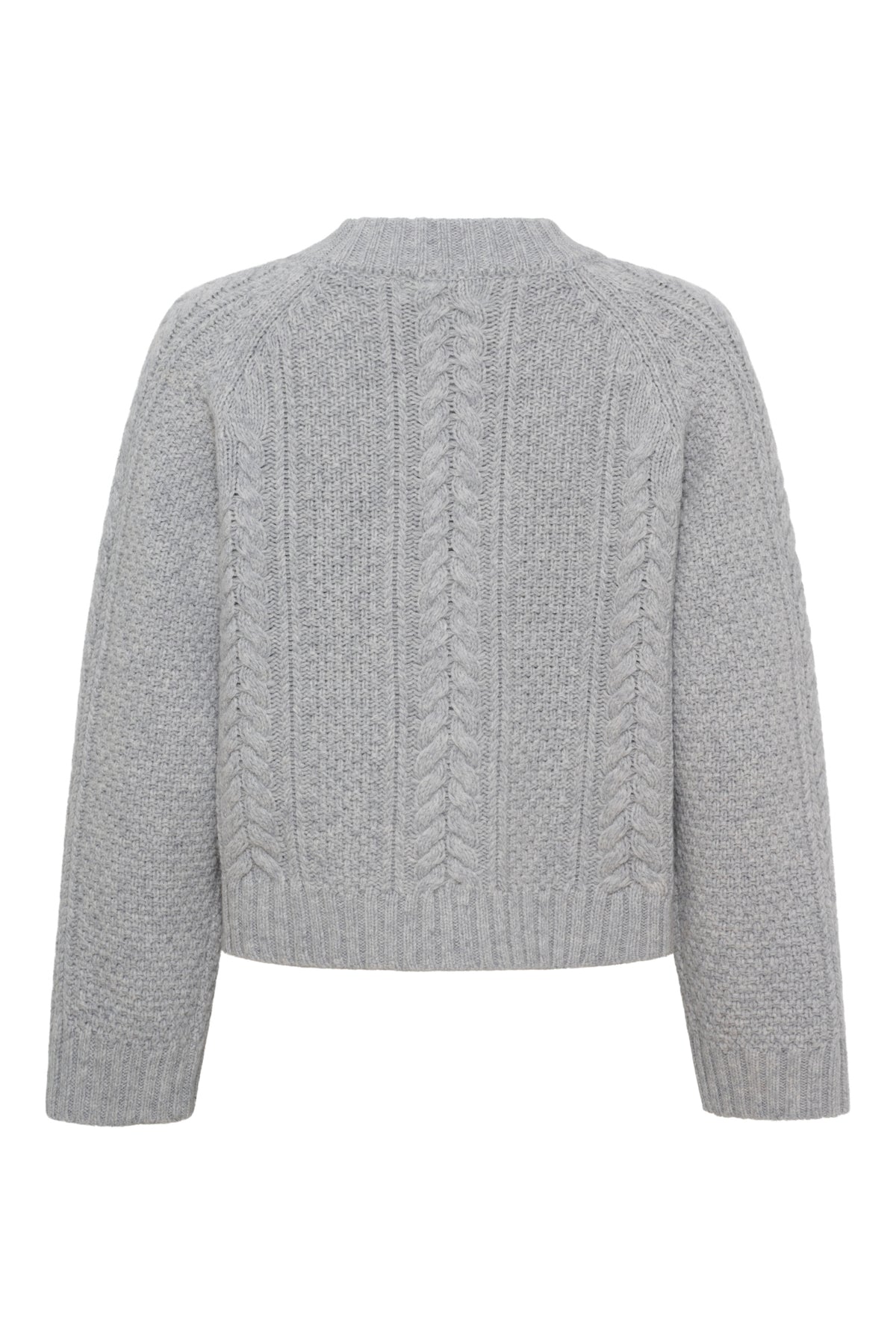 Anne mi - Heather knit jumper Light grey melange
